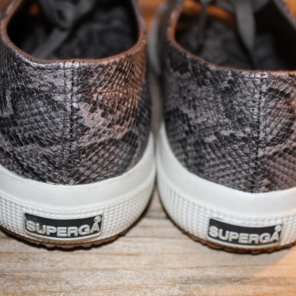 Superga Fantasia Grey Snake Print Womens Sneakers 8.5 New - Picture 11 of 11